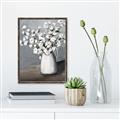 Picture of White flower in vase _GroupedProduct_Rectangle_Portrait_Canvas_Framed_