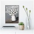 Picture of White flower in vase _GroupedProduct_Rectangle_Portrait_Canvas_Framed_