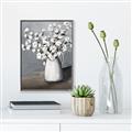 Picture of White flower in vase _GroupedProduct_Rectangle_Portrait_Canvas_Framed_