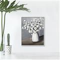 Picture of White flower in vase _GroupedProduct_Rectangle_Portrait_Canvas_Framed_