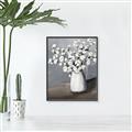 Picture of White flower in vase _GroupedProduct_Rectangle_Portrait_Canvas_Framed_