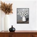 Picture of White flower in vase _GroupedProduct_Rectangle_Portrait_Canvas_Framed_