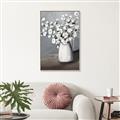 Picture of White flower in vase _GroupedProduct_Rectangle_Portrait_Canvas_Framed_