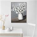 Picture of White flower in vase _GroupedProduct_Rectangle_Portrait_Canvas_Framed_