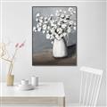 Picture of White flower in vase _GroupedProduct_Rectangle_Portrait_Canvas_Framed_