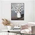 Picture of White flower in vase _GroupedProduct_Rectangle_Portrait_Canvas_Framed_
