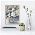Picture of Bouquet in Blue Vase _GroupedProduct_Rectangle_Portrait_Canvas_Framed_