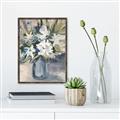 Picture of Bouquet in Blue Vase _GroupedProduct_Rectangle_Portrait_Canvas_Framed_