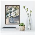 Picture of Bouquet in Blue Vase _GroupedProduct_Rectangle_Portrait_Canvas_Framed_