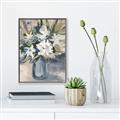 Picture of Bouquet in Blue Vase _GroupedProduct_Rectangle_Portrait_Canvas_Framed_