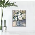 Picture of Bouquet in Blue Vase _GroupedProduct_Rectangle_Portrait_Canvas_Framed_