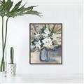 Picture of Bouquet in Blue Vase _GroupedProduct_Rectangle_Portrait_Canvas_Framed_