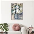 Picture of Bouquet in Blue Vase _GroupedProduct_Rectangle_Portrait_Canvas_Framed_