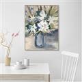 Picture of Bouquet in Blue Vase _GroupedProduct_Rectangle_Portrait_Canvas_Framed_