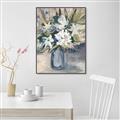 Picture of Bouquet in Blue Vase _GroupedProduct_Rectangle_Portrait_Canvas_Framed_