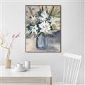 Picture of Bouquet in Blue Vase _GroupedProduct_Rectangle_Portrait_Canvas_Framed_