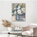 Picture of Bouquet in Blue Vase _GroupedProduct_Rectangle_Portrait_Canvas_Framed_