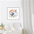 Picture of Spring Flowers II _GroupedProduct_Square_Canvas_Framed_