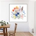 Picture of Spring Flowers II _GroupedProduct_Square_Canvas_Framed_
