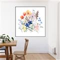 Picture of Spring Flowers II _GroupedProduct_Square_Canvas_Framed_