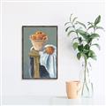 Picture of Basket of Oranges _GroupedProduct_Rectangle_Portrait_Canvas_Framed_