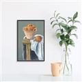 Picture of Basket of Oranges _GroupedProduct_Rectangle_Portrait_Canvas_Framed_