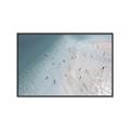 Picture of Seaside Swim _GroupedProduct_Rectangle_Landscape_Photography _GroupedProduct_Rectangle_Landscape_Canvas_Framed_