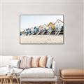Picture of Beach Houses _GroupedProduct_Rectangle_Landscape_Photography _GroupedProduct_Rectangle_Landscape_Canvas_Framed_