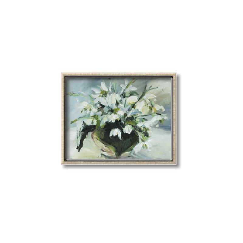 Picture of White Florals _GroupedProduct_Rectangle_Landscape_Canvas_Framed_