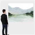 Picture of Watercolour Mountain  _GroupedProduct_Rectangle_Landscape_Canvas_