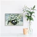 Picture of White Florals _GroupedProduct_Rectangle_Landscape_Canvas_Framed_