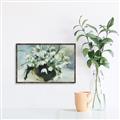 Picture of White Florals _GroupedProduct_Rectangle_Landscape_Canvas_Framed_