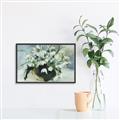 Picture of White Florals _GroupedProduct_Rectangle_Landscape_Canvas_Framed_