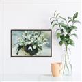 Picture of White Florals _GroupedProduct_Rectangle_Landscape_Canvas_Framed_