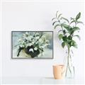 Picture of White Florals _GroupedProduct_Rectangle_Landscape_Canvas_Framed_