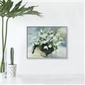 Picture of White Florals _GroupedProduct_Rectangle_Landscape_Canvas_Framed_