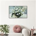 Picture of White Florals _GroupedProduct_Rectangle_Landscape_Canvas_Framed_
