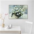 Picture of White Florals _GroupedProduct_Rectangle_Landscape_Canvas_Framed_
