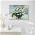 Picture of White Florals _GroupedProduct_Rectangle_Landscape_Canvas_Framed_