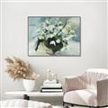 Picture of White Florals _GroupedProduct_Rectangle_Landscape_Canvas_Framed_
