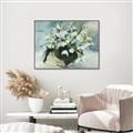 Picture of White Florals _GroupedProduct_Rectangle_Landscape_Canvas_Framed_
