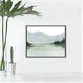 Picture of Watercolour Mountain  _GroupedProduct_Rectangle_Landscape_Canvas_Framed_