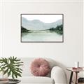 Picture of Watercolour Mountain  _GroupedProduct_Rectangle_Landscape_Canvas_Framed_
