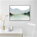 Picture of Watercolour Mountain  _GroupedProduct_Rectangle_Landscape_Canvas_Framed_