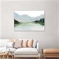 Picture of Watercolour Mountain  _GroupedProduct_Rectangle_Landscape_Canvas_Framed_