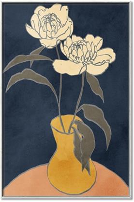 Picture of 2 flowers & Vase