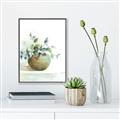 Picture of Vase and Blue Flowers _GroupedProduct_Rectangle_Portrait_Canvas_Framed_