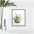 Picture of Vase and Blue Flowers _GroupedProduct_Rectangle_Portrait_Canvas_Framed_