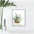 Picture of Vase and Blue Flowers _GroupedProduct_Rectangle_Portrait_Canvas_Framed_