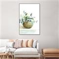 Picture of Vase and Blue Flowers _GroupedProduct_Rectangle_Portrait_Canvas_Framed_